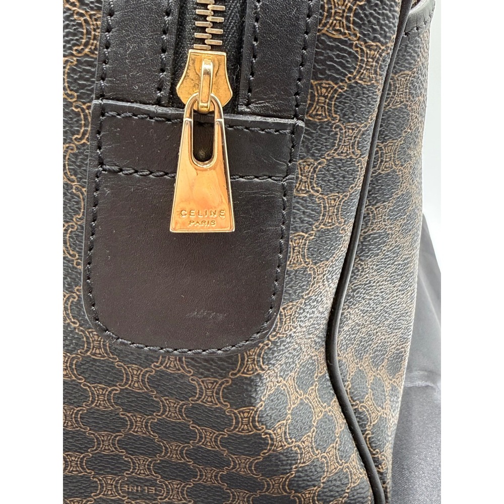 Celine Macadam Black/Brown Boston Bag-Vintage! - Picture 11 of 15